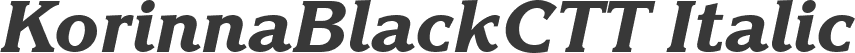 KorinnaBlackCTT Italic