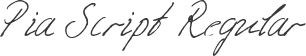 Pia Script Regular