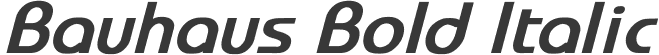 Bauhaus Bold Italic