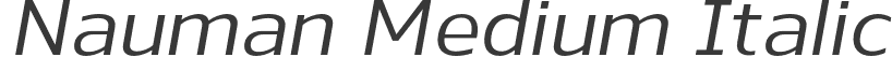 Nauman Medium Italic