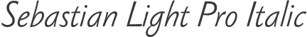 Sebastian Light Pro Italic