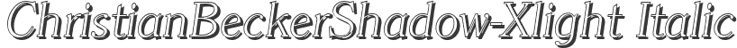 ChristianBeckerShadow-Xlight Italic