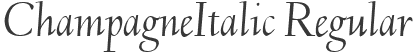 ChampagneItalic Regular