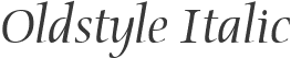 Oldstyle Italic