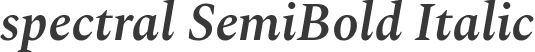 spectral SemiBold Italic
