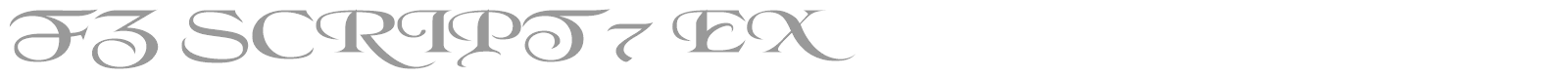 FZ SCRIPT 7 EX font preview