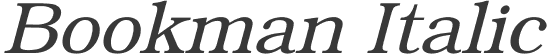 Bookman Italic