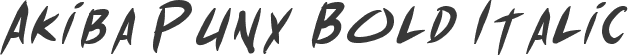 Akiba Punx Bold Italic