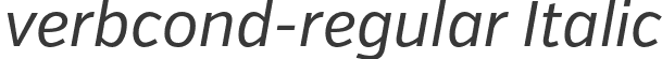 verbcond-regular Italic