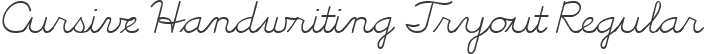 Cursive Handwriting Tryout Regular