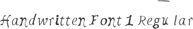 Handwritten Font 1 Regular