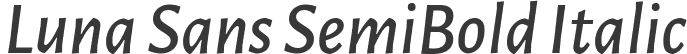 Luna Sans SemiBold Italic