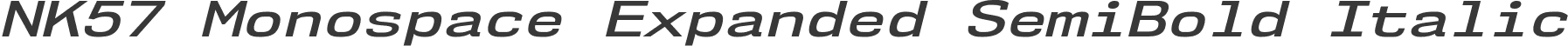 NK57 Monospace Expanded SemiBold Italic