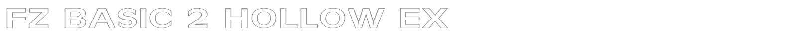 FZ BASIC 2 HOLLOW EX font preview