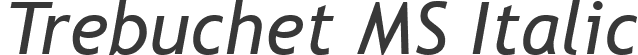 Trebuchet MS Italic