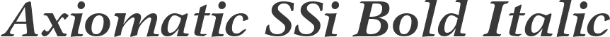 Axiomatic SSi Bold Italic