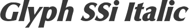 Glyph SSi Italic