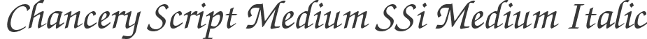 Chancery Script Medium SSi Medium Italic