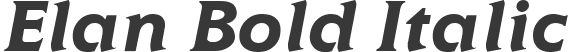 Elan Bold Italic