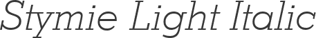 Stymie Light Italic