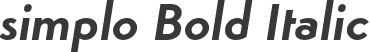 simplo Bold Italic