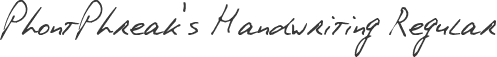 PhontPhreak's Handwriting Regular