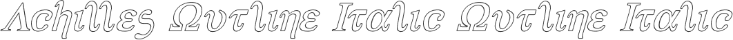 Achilles Outline Italic Outline Italic