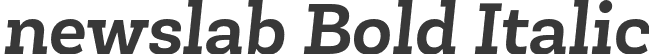 newslab Bold Italic