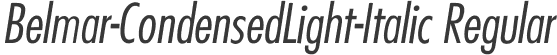 Belmar-CondensedLight-Italic Regular