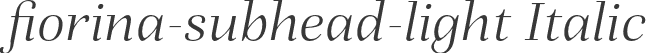 fiorina-subhead-light Italic