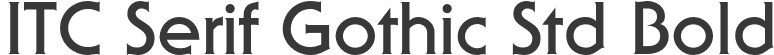 ITC Serif Gothic Std Bold