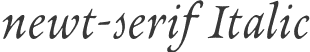 newt-serif Italic