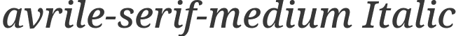 avrile-serif-medium Italic