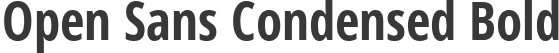 Open Sans Condensed Bold