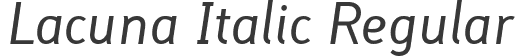 Lacuna Italic Regular