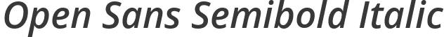 Open Sans Semibold Italic