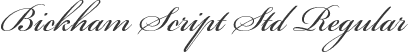 Bickham Script Std Regular