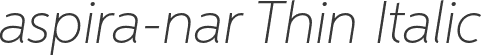 aspira-nar Thin Italic