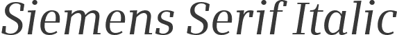 Siemens Serif Italic