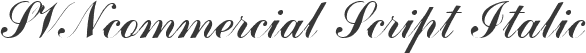 SVNcommercial Script Italic