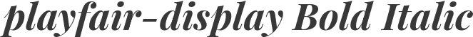 playfair-display Bold Italic