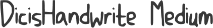 DicisHandwrite Medium