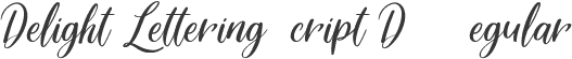 Delight Lettering Script DEMO Regular