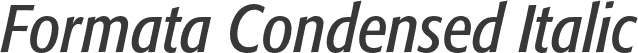 Formata Condensed Italic