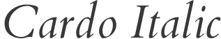 Cardo Italic