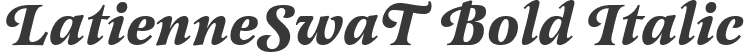 LatienneSwaT Bold Italic