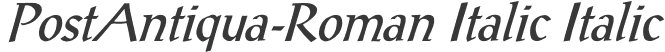 PostAntiqua-Roman Italic Italic