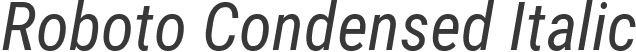 Roboto Condensed Italic