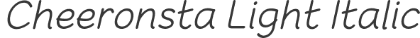 Cheeronsta Light Italic