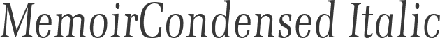 MemoirCondensed Italic